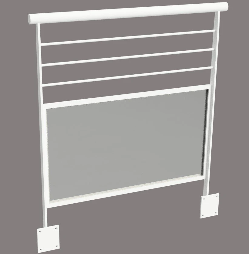 Iron railing 3D Model .c4d .max .obj .3ds .fbx .stl .blend 