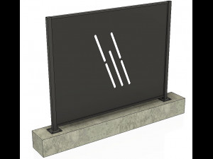 Iron fence Laser-cut 3D Model