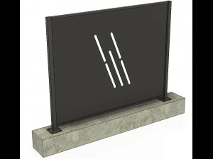Iron fence Laser-cut 3D Model