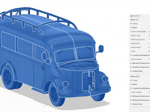Bianchi Italian army bus from the 50s 3D Модель