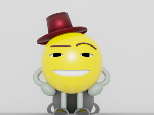 Yellow smiley emoji 3D 模型