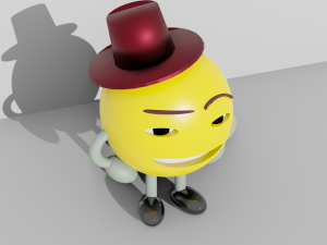 Yellow smiley emoji 3Dモデル