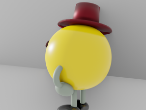 Yellow smiley emoji 3Dモデル