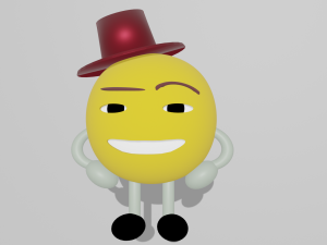 Yellow smiley emoji 3Dモデル