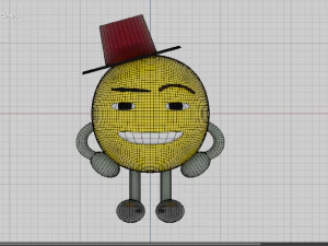 Yellow smiley emoji 3D Model