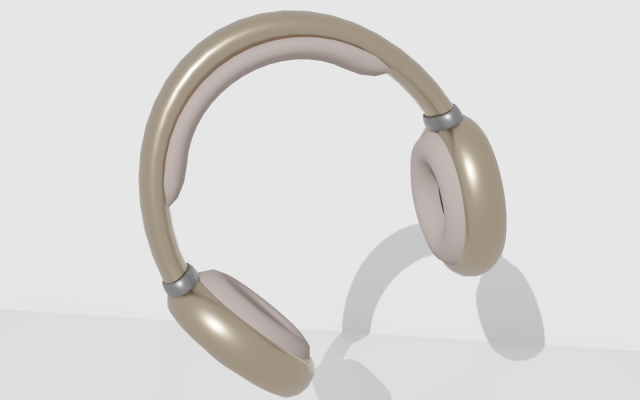 Beautiful headphones 3D Model .c4d .max .obj .3ds .fbx .stl .blend 