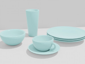 Realistic cookware for the kitchen interior Model 3D