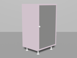 Beautiful pink cabinet with glass door Modelo 3D