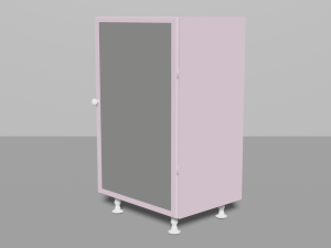 Beautiful pink cabinet with glass door Modelo 3D