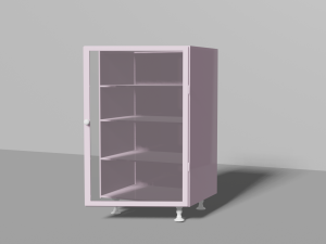 Beautiful pink cabinet with glass door Modelo 3D