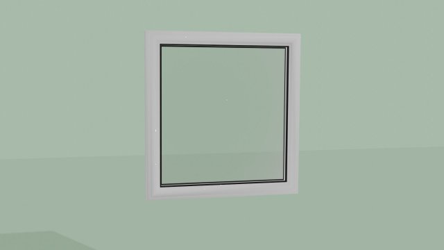Beautiful and realistic window with fully transparent glass 3D 모델 .c4d .max .obj .3ds .fbx .stl .blend 