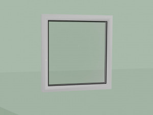 Beautiful and realistic window with fully transparent glass 3D Model