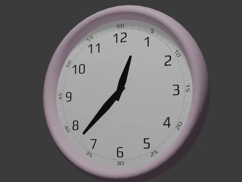 Realistic clocks with moving hands 3D Model