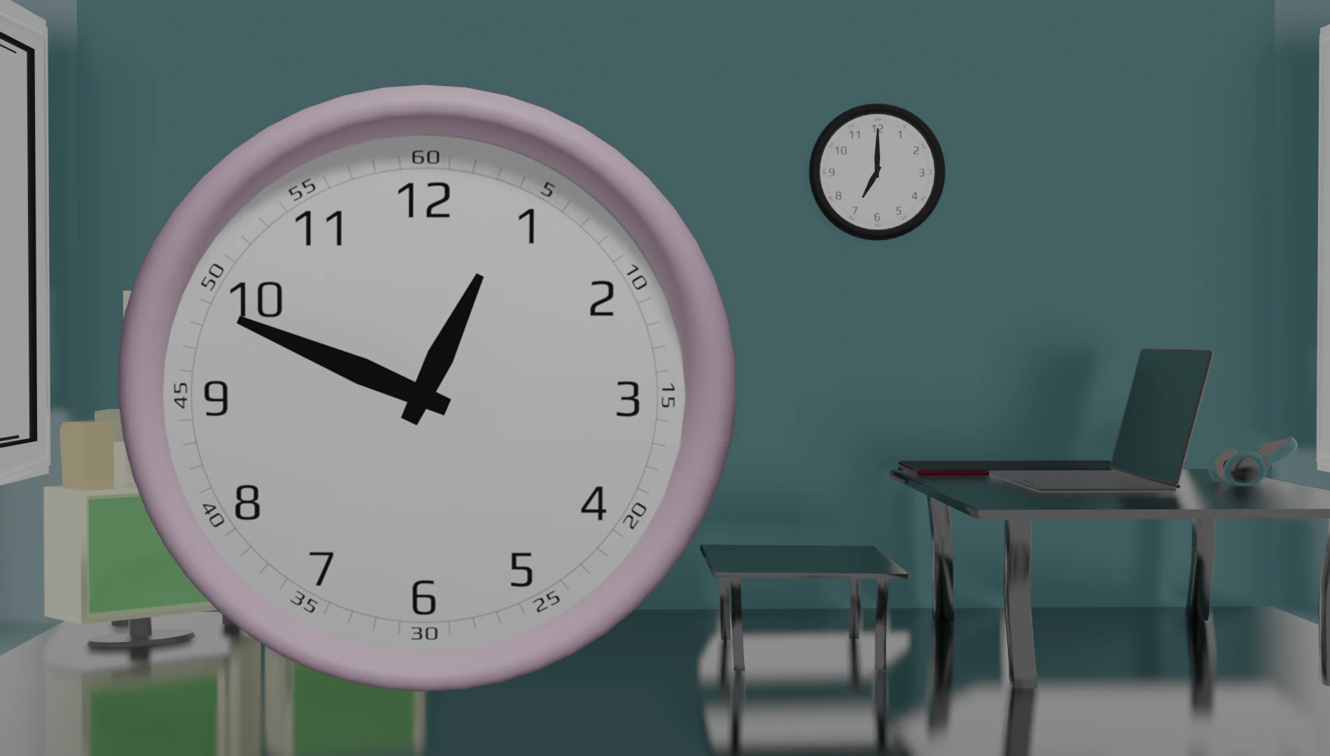 Realistic clocks with moving hands 3D Model .c4d .max .obj .3ds .fbx .stl .blend