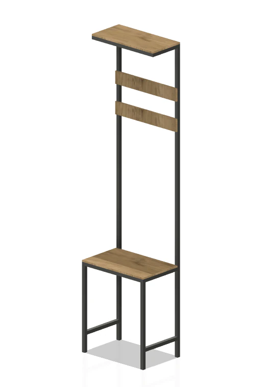 Metal Wood Shelving 3D Model .c4d .max .obj .3ds .fbx .stl .blend