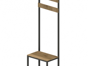 Metal Wood Shelving 3D Model