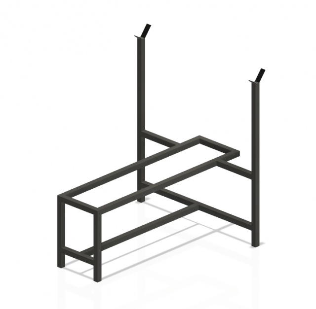 Gym chest flat bench Modello 3D .c4d .max .obj .3ds .fbx .stl .blend 