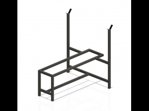 Gym chest flat bench Model 3D