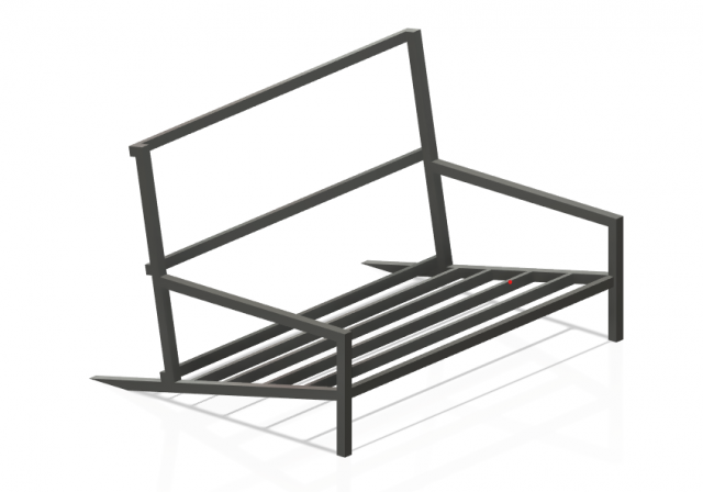 Metal Armchair 3Dモデル .c4d .max .obj .3ds .fbx .stl .blend 
