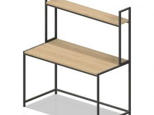 Modern metal and wood desk 3Dモデル