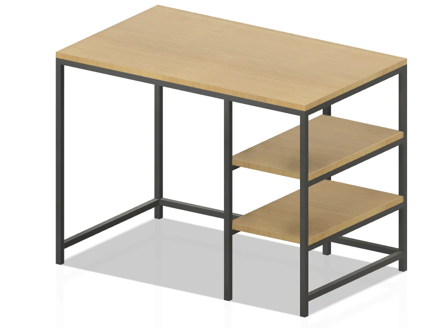 Metal modern desk - Easy to craft 3D Model .c4d .max .obj .3ds .fbx .stl .blend