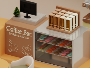 Coffe Bar 3D Model
