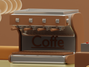 Coffe Bar 3D Model