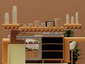 Coffe Bar 3D Model