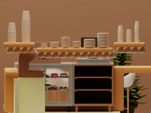 Coffe Bar 3D Model