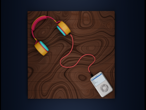 Headphones and MP4 player 3Dモデル