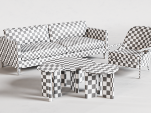 The Crosby Sofa-The Leroy Chair-The Morro Tables 3D Model