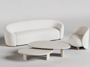 De Chelsea-bank - De Laight-stoel - De Vestry-tafels - Maiden Home 3D Model