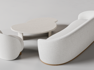 The Chelsea sofa-The Laight chair-The Vestry tables-Maiden Home Modelo 3D