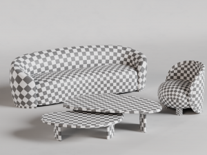 The Chelsea sofa-The Laight chair-The Vestry tables-Maiden Home Modelo 3D
