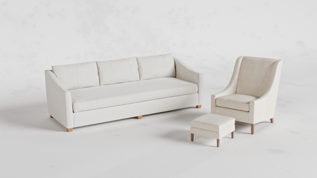 The Sullivan Sofa-The Chrystie Chair 3D Model .c4d .max .obj .3ds .fbx .stl .blend 