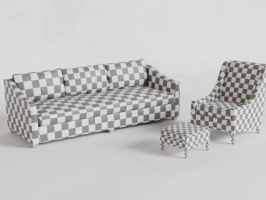 The Sullivan Sofa-The Chrystie Chair 3D Model