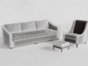 The Sullivan Sofa-The Chrystie Chair 3D Model