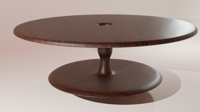 Dark Oak Table 3D Модель .c4d .max .obj .3ds .fbx .stl .blend 