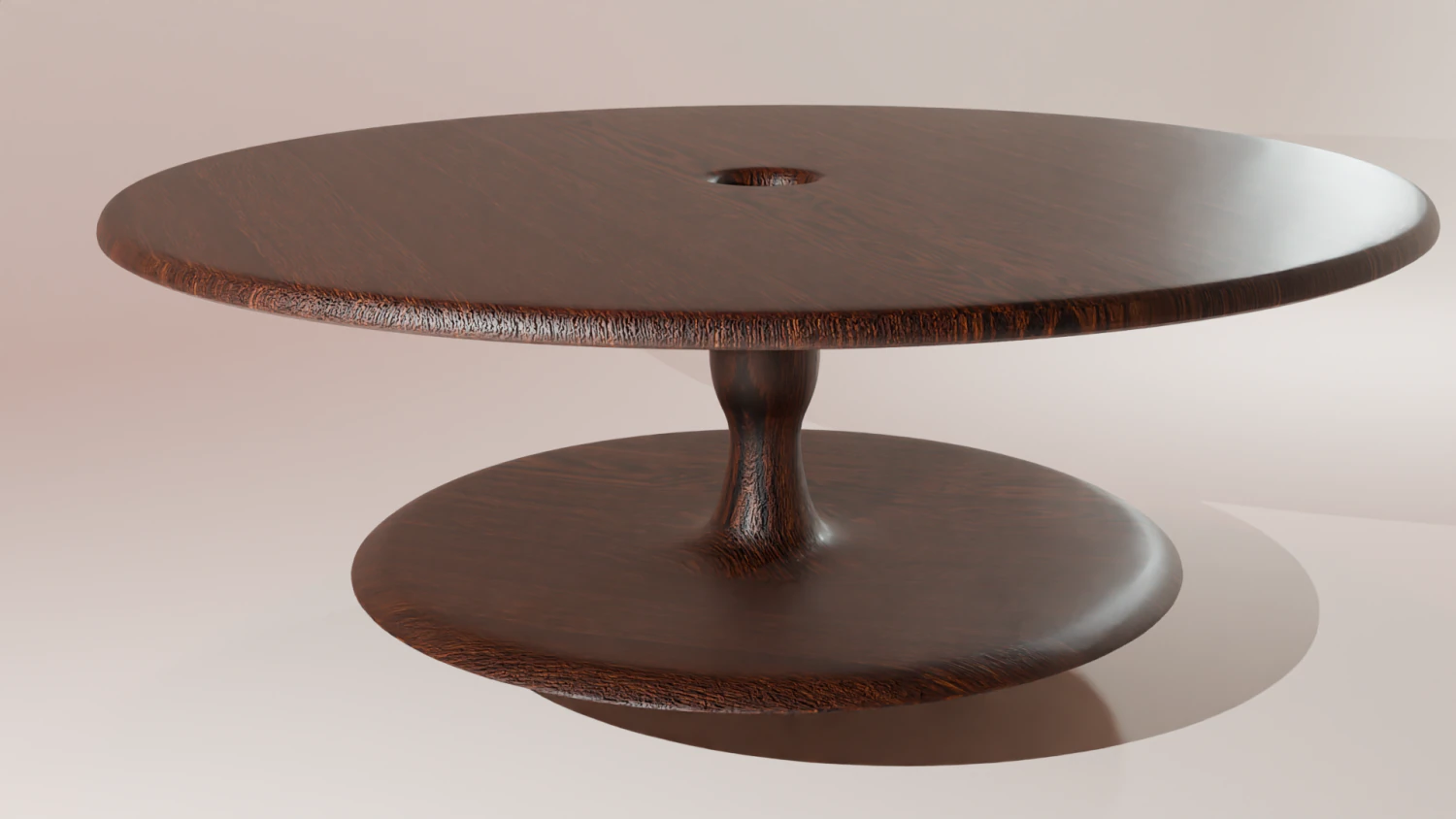 Dark Oak Table 3D Model .c4d .max .obj .3ds .fbx .stl .blend 