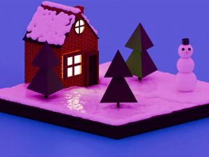 casa de invierno Modelo 3D