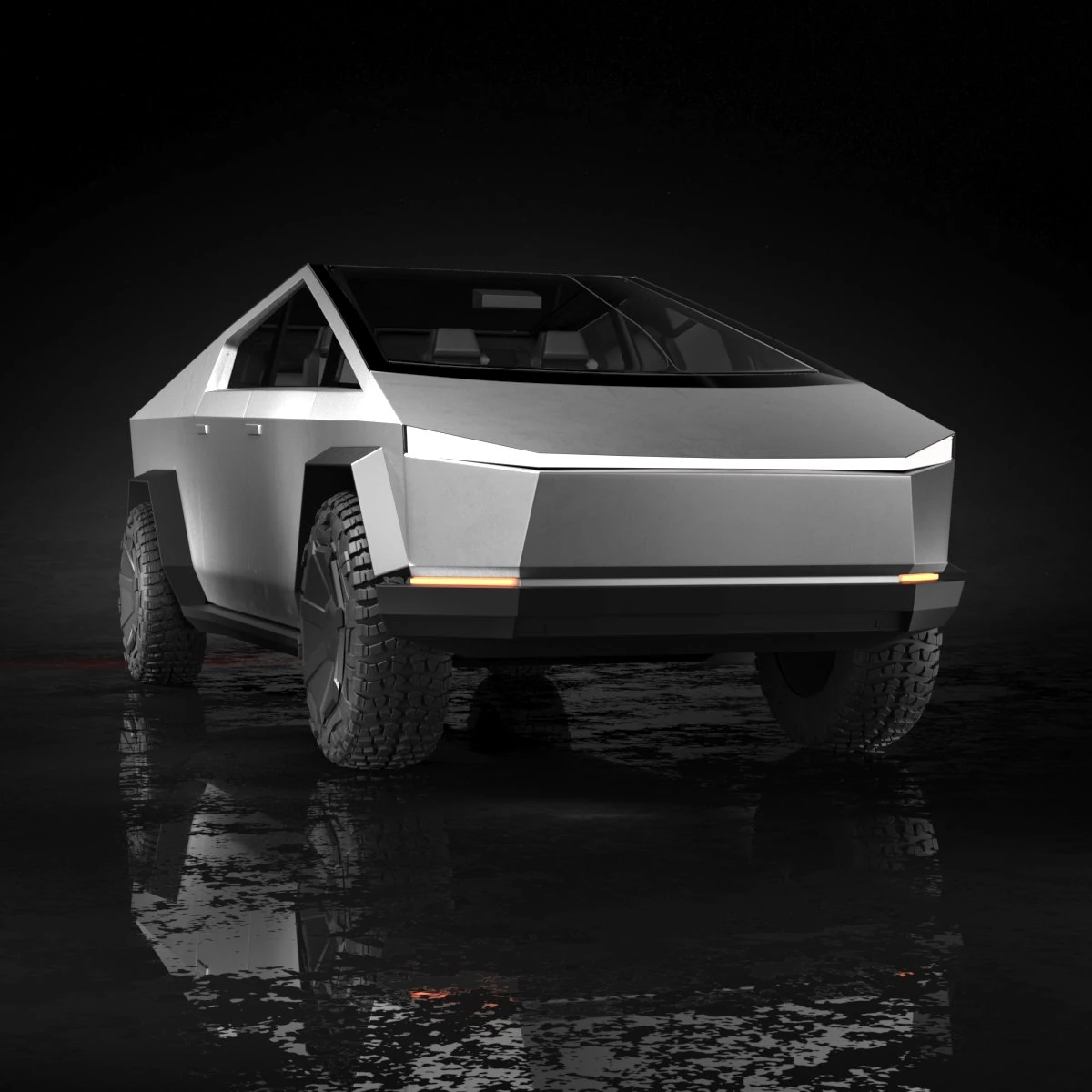 Tesla Cybertruck 2024 3D Model .c4d .max .obj .3ds .fbx .stl .blend