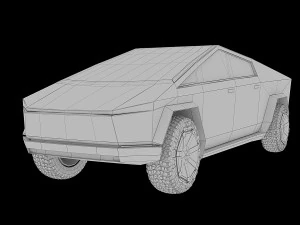 Tesla Cybertruck 2024 3D Model