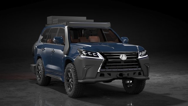 Lexus LX 570 3D Модель .c4d .max .obj .3ds .fbx .stl .blend 