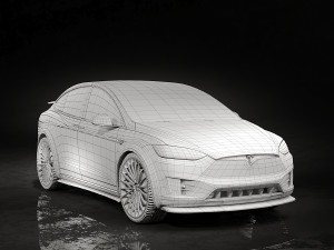 Tesla Model X Modello 3D
