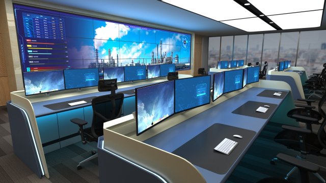 Small monitoring room Model 3D .c4d .max .obj .3ds .fbx .stl .blend 