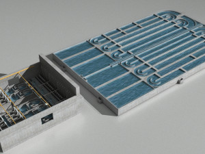 Sewage treatment plant facilities 3D Модель