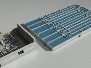 Kanalizasyon arıtma tesisi tesisleri 3D Model
