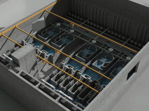 Sewage treatment plant facilities Model 3D