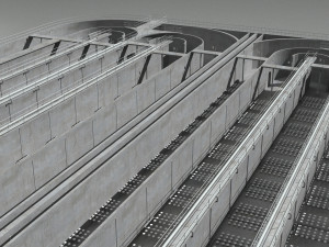 Sewage treatment plant facilities Model 3D