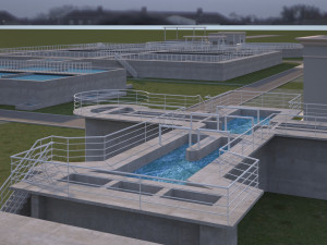 Wastewater Treatment Plant Modello 3D